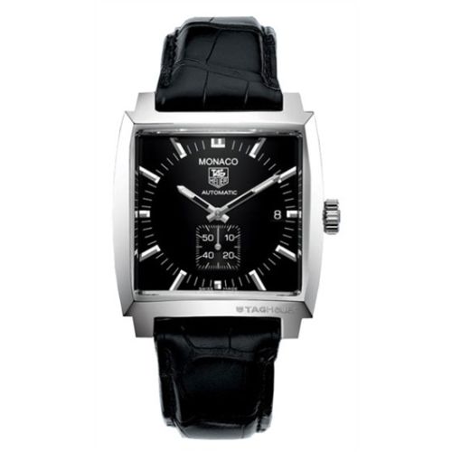 TAG Heuer Monaco Calibre 6 Automatic Stainless Steel / Black / Alligator